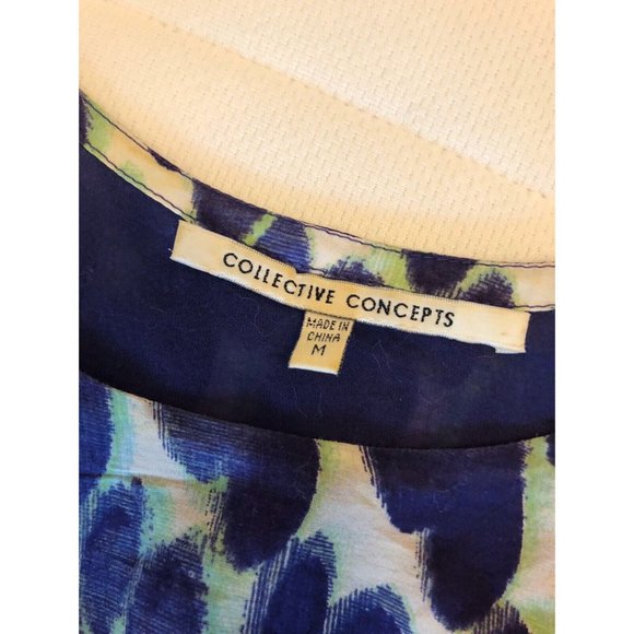 Collective Concepts Purple Polka Dot Tie Waist Dress Size Medium - Picture 4 of 5